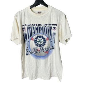 VTG 1997 Seattle Mariners AL Division Champions T Shirt Medium